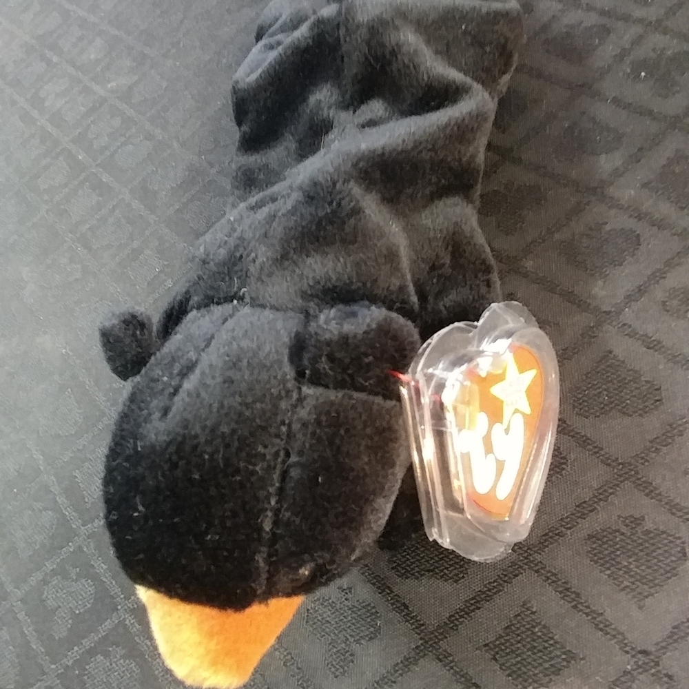 Beanie Baby, TY, Retired, BLACKIE MWET Collectable Plush